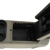 2004-2008 Ford F150 Floor Center Console Storage & Cup Holder Brown & Tan - BIGGSMOTORING.COM