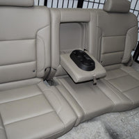 14-18 Silverado Sierra Tan Leather Rear Seat Crew Cab W/ Cup Holder 60/40 Fold - BIGGSMOTORING.COM
