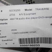 2009 GMC CHVEY TRAVERSE STEREO NAVIGATION RADIO CD PLAYER 20792738