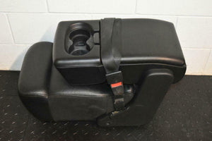 04-08 Ford F 150 Black  Leather Console Jump Seat F150 Lariat 2007 4 Cup Holders - BIGGSMOTORING.COM