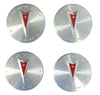 1 Genuine OEM Pontiac Logo Wheel Rim Center Caps Hub Brushed Polished 2.25 In - BIGGSMOTORING.COM