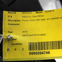 2015-2017 HYUNDAI SONATA  DRIVER LEFT SIDE POWER DOOR MIRROR BLUE 32661