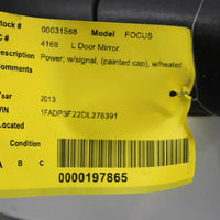 2012-2014 Ford Focus Driver Left Power Door Mirror White 31568