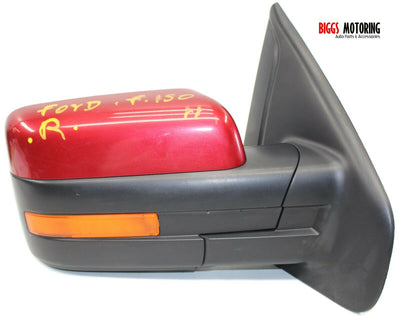 2009-2014 Ford F150 Passenger Right Side Heated Power Folding Door Mirror Red