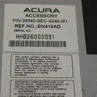 2007 Acura Tsx Navigation Computer Drive Gps Dvd Reader 39540-Sec-A040-M1