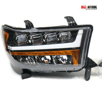For 07-13 Tundra/Sequoia Full LED Sequential Tube Quad Projector Headlights