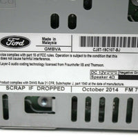 2013-2015 Ford Escape Radio Cd Player Mechanism CJ5T-19C107-BJ