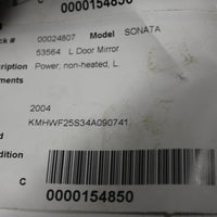 1999-2005 HYUNDAI SONATA LEFT DRIVER SIDE POWER DOOR MIRROR 24807 - BIGGSMOTORING.COM