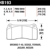 Hawk Ceramic Front + Rear Brake Pads Fits 09+ Nissan R35 GT-R GTR VR38DETT
