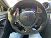Gtr Flat Bottom Carbon Fiber Steering wheel red stitching  