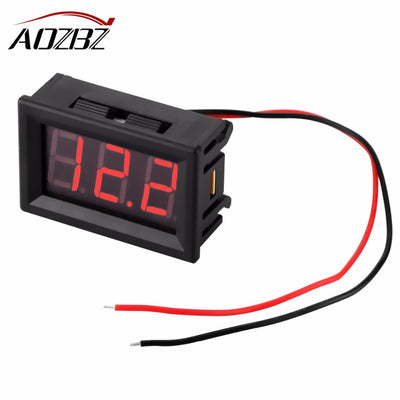 High Quality Digital Voltmeter Red LED Panel with Two-wire Electrical Instruments Voltage Meters For Electromobile Motorcycle