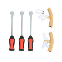3 Tire Lever Tool Spoon + 2 Wheel Rim Protectors Tool Kit for Motorcycle Bike Tire Changing Removing
