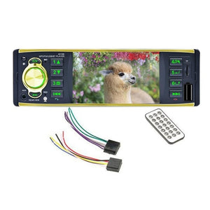 4.1" Single Din Car Radio Media MP5 Player Head Unit Bluetooth In-dash Stereo Waterproof Remote Control Car Rear View Camera
