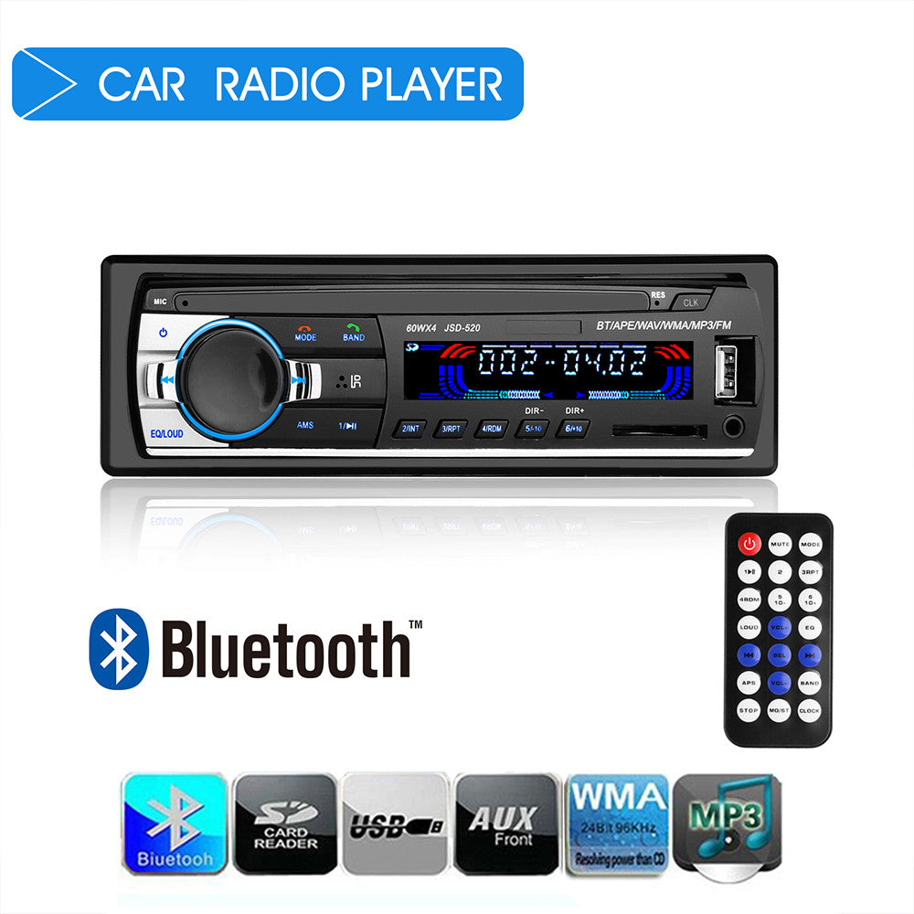 Bluetooth Car Stereo Audio In-Dash FM MP3 Radio Player with AUX-IN