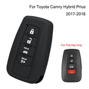 4 Buttons Silicone Car Key Case Cover Key Shell Fob Holder Protector For Toyota Camry Hybrid Prius 2017 2018