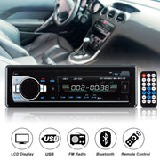 12V-24V 1 Din In Dash Car Radio Bluetooth Auto Car Audio Stereo Player Support Phone AUX-IN MP3 FM USB Remote Control - BIGGSMOTORING.COM