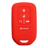 Silicone 5 Buttons Keyless Smart Key Case Cover Keys Fob for Honda for Civic for Accord for Pilot 2015 2016 2017