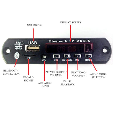 newNewestLossless Bluetooth MP3 WMA Decoder Board with Remote Control Audio Module Support AUX TF USB FM Radio For Car Accessory