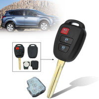 3 Buttons With Chip And Battery 314Mhz Car Remote Key Fob Case Shell For Toyota Prius C V 2014 2015 2016 RAV4 HYQ12BDM, HYQ12BEL