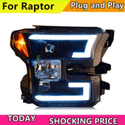 Car Styling For Ford raptor F150 2015-2018 headlights For raptor head lamp led DRL front Bi-Xenon Lens Double Beam HID KIT