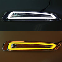 POSSBAY Car LED Daytime Running Light for Ford F150 SVT Raptor DRL Daylights Yellow Turn Signal Light Front Lower Fog Lights