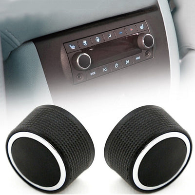 2Pcs Silicone Audio Radio Rear Control Knobs Air Conditioning Button for Chevrolet GMC Car-styling