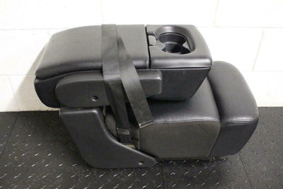 04-08 Ford F 150 Black Leather Console Jump Seat F150 Lariat 2007 4 Cup Holders  - BIGGSMOTORING.COM